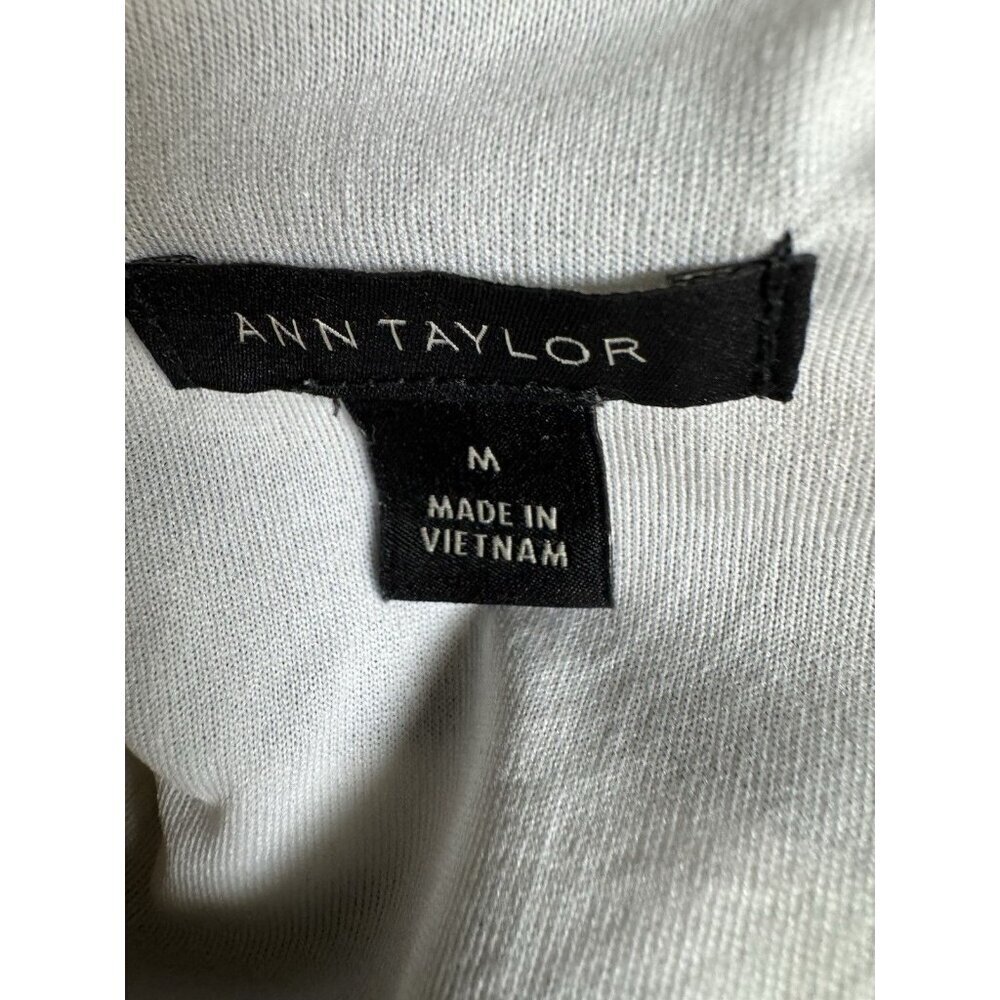 Ann Taylor Textured Stripe Short Sleeve Shift Dress Women’s M - Picture 4 of 6